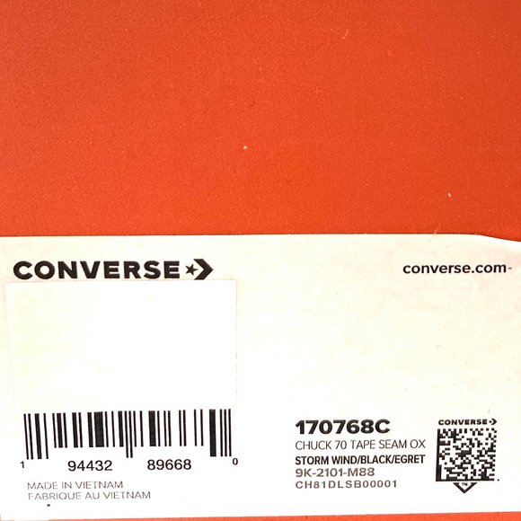 💖MEGA SALE💖Converse Women 170768C CHUCK 70 TAPE SEAM OX Black Canvas Low Shoes - Picture 9 of 9